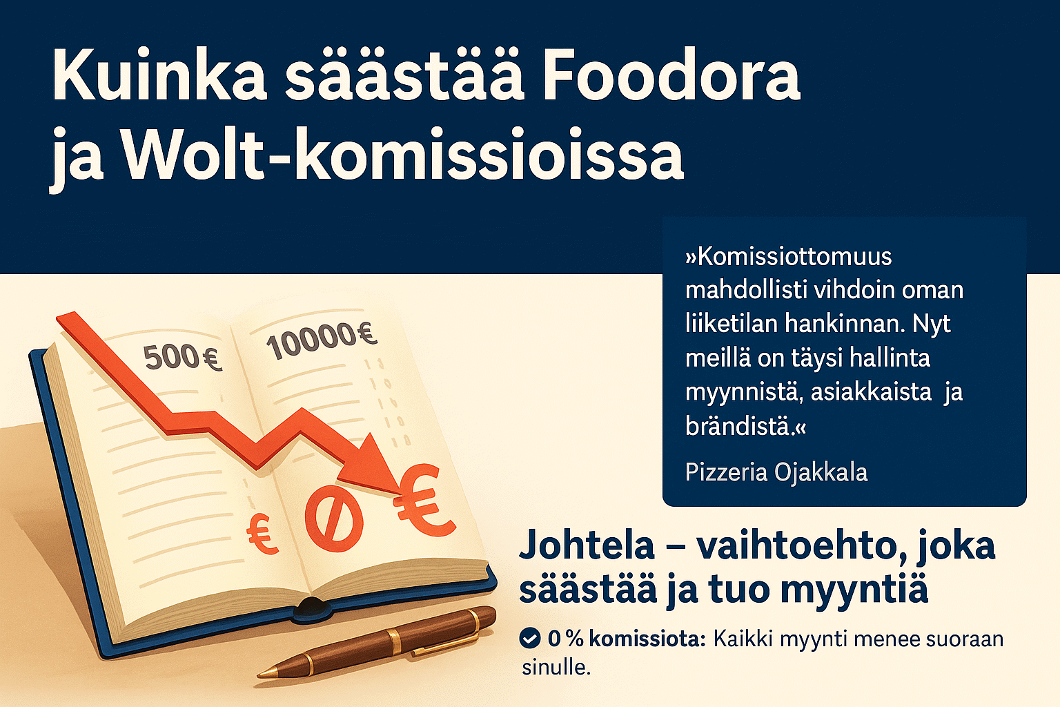 Eroon Foodora- ja Wolt-komissioista